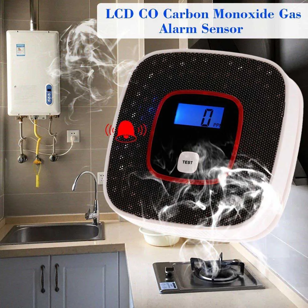 ЖК-датчик утечки газа с окисью углерода, дымоанализатор, детектор, инструмент для мониторинга AS99