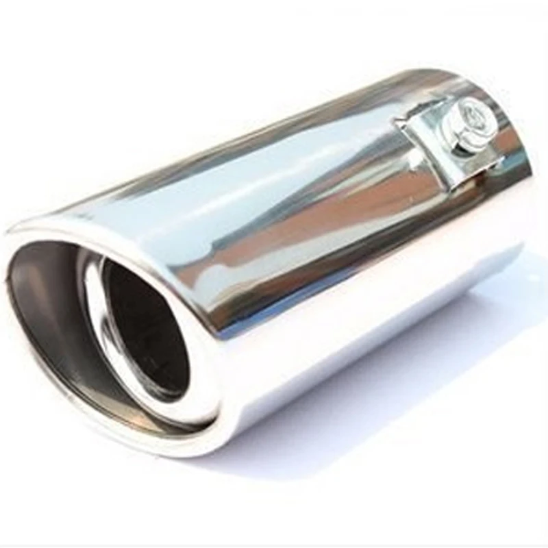 

Auto Chrome Exhaust Pipe Tip Vehicle Muffler Steel Stainless Trim Tail Tube Akcesoria Samochodowe Car Accessories