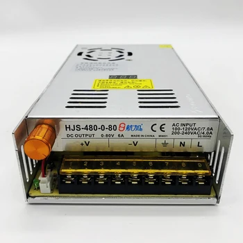 

480W 6A 0-80V Adjustable Switching Power Supply HJS-480-0-80 DC voltage regulated SMPS with Digital Display 110/220VAC