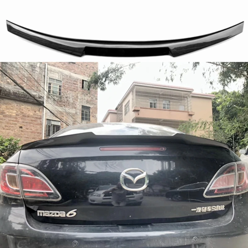 Для Mazda 6 спойлер 2009 2010 2011 2012 2013 года глянцевое углеродное волокно/frp зад крыло M4 стиль спойлер, аксессуары