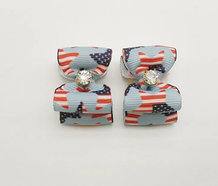 Usd0.35/pc pet для кошек, собак, котят Бабочка для волос аксессуары для волос Уход Аксессуары Флаг США Великобритания