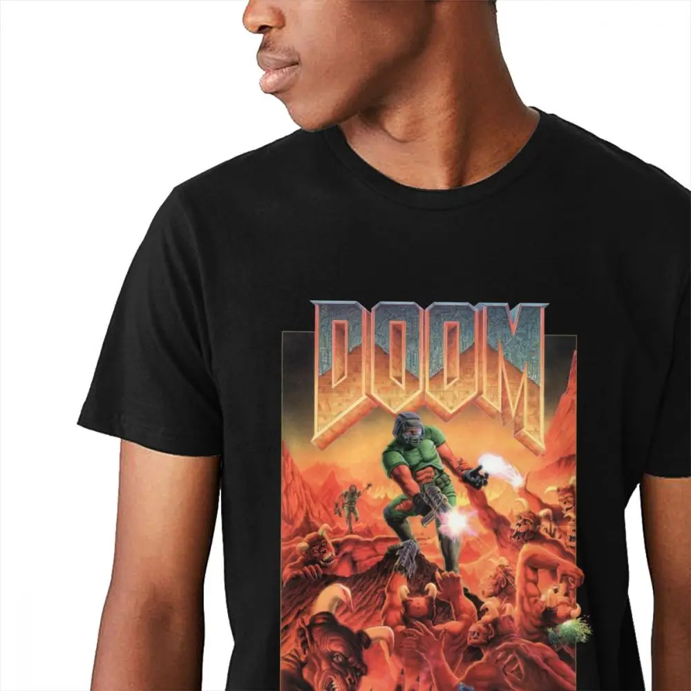 Picture Custom Doom II Hell On Earth 1994 T Shirt For Male Summer Cool Man Cotton T Shirt S-6XL