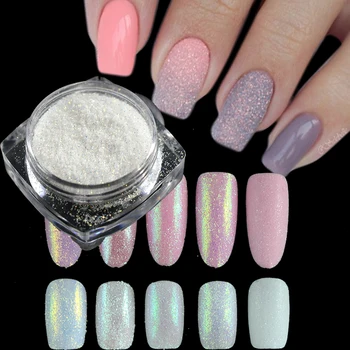 

1g Dazzling Sugar Holographic Glitter Pigment Nail Art Glitter Dust Mermaid Glimmer Powder Nail Decorations Manicure TRTY01-05