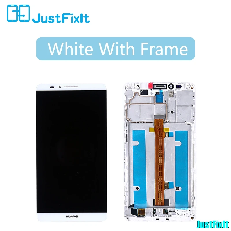 Для huawei mate 7 6," lcd Ascend mate 7 MT7-L09 MT7-CL00 lcd s дисплей кодирующий преобразователь сенсорного экрана в сборе Замена+ Инструменты - Цвет: White LCD With Frame