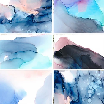 

Nitree Fotografia Marble Texture Blue Pink Light Ink Photophone Photo Studio Props Background Food Photography Backdrop Vinyl