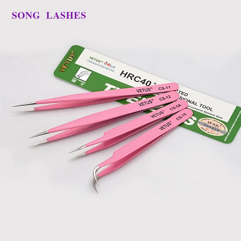 Song Lashes высокого качества Профессиональные для ресницы, наращивание ресниц Пинцет mix CS