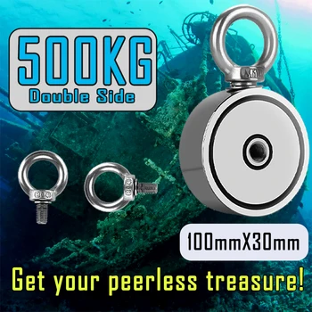 

Super Strong Magnet Pot Fishing Magnets Salvage Kit Powerful Up 1235 LBS Magnets Strongest Permanent Powerful Magnetic Neodymium