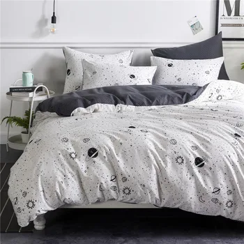 

Pure cotton three-piece bedding, light luxury style, comfortable and large-size printed piece set Skin-friendly Home essentials