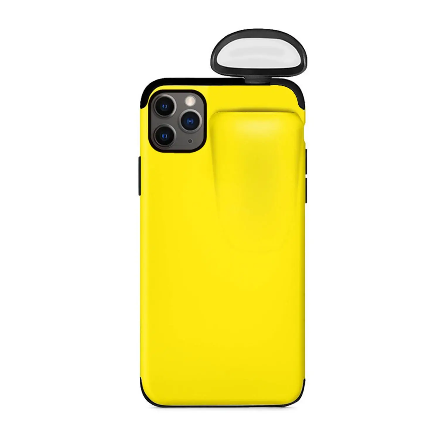 Цвет: желтый Для Airpods держатель чехол для телефона для iPhone 11 Pro Max XS MAX XR X 10 7 8 6 6s Plus чехол с ушками чехол для телефона для Apple Airpods 2 1 - Цвет: Цвет: желтый