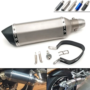 

36-51MM Universal Motorcycle Exhaust Modify Motocross Exhaust Muffler For Kawasaki ZRX 1100 1200 ZX 11 1100 7R 9 W800 Z750 ZX6