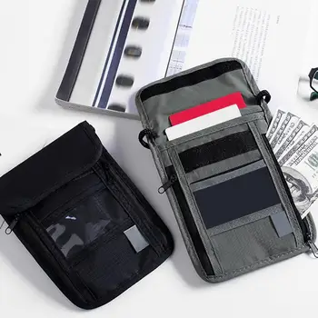 

Men and women multifunctional bag waterproof document storage hanging neck ticket travel mobile phone bag