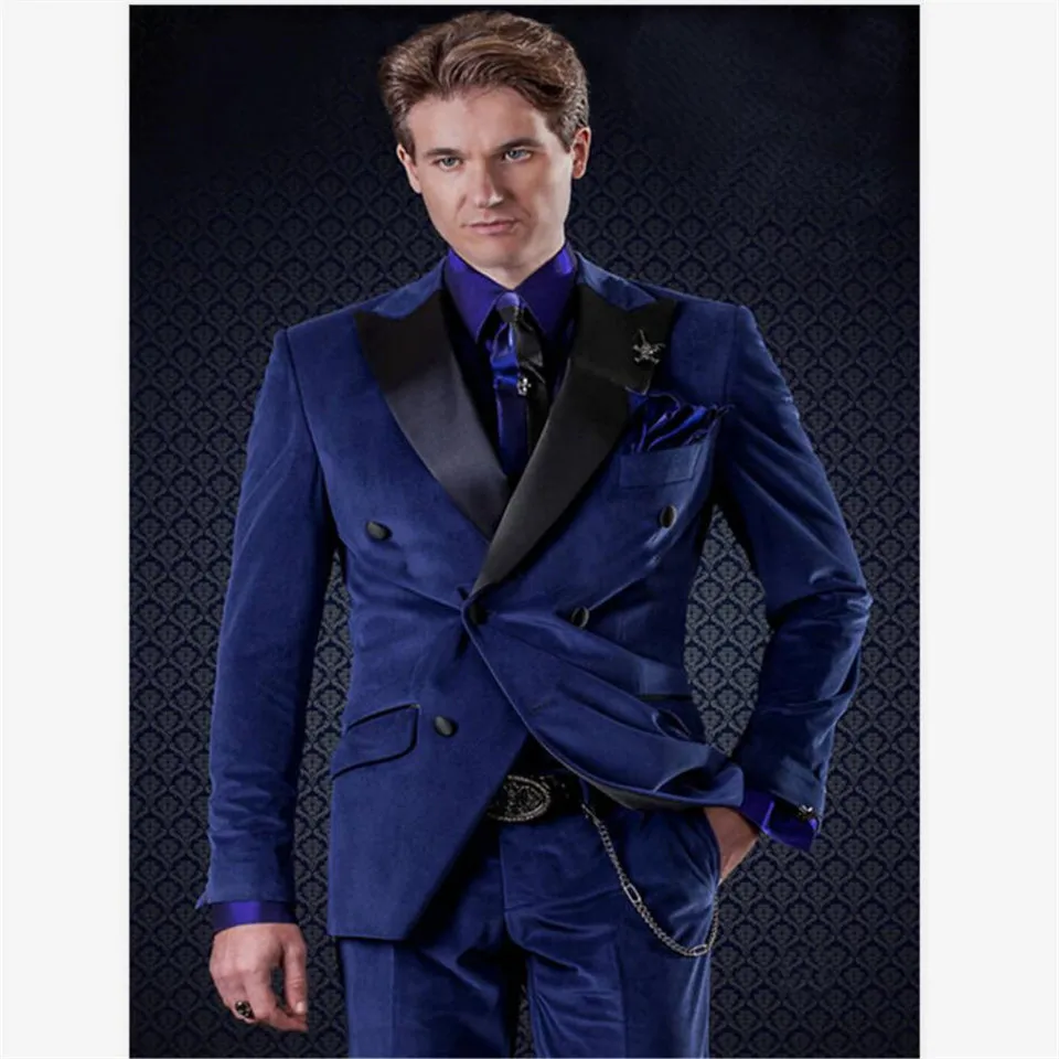 Мужской костюм Smolking Noivo Terno Slim Fit Easculino вечерние костюмы для мужчин темно-синий в тонкую полоску двубортный деловой жених