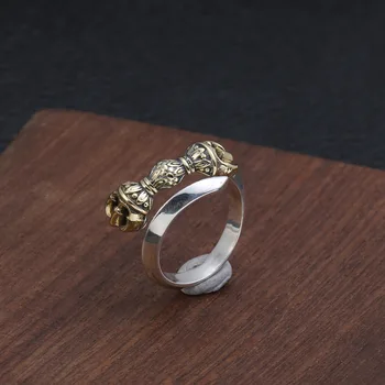 

Genuine 925 Sterling Silver Female Vintage Simple Open Rings Sword Design Fashion Jewelry For Men Opening Adjustable Ring Gifts