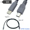 USB 3.1 Type C Male To Mini USB 5 Pin B Male Plug Converter OTG Adapter Lead Data Cable for Mobile Macbook 0.25m/1m ► Photo 1/5