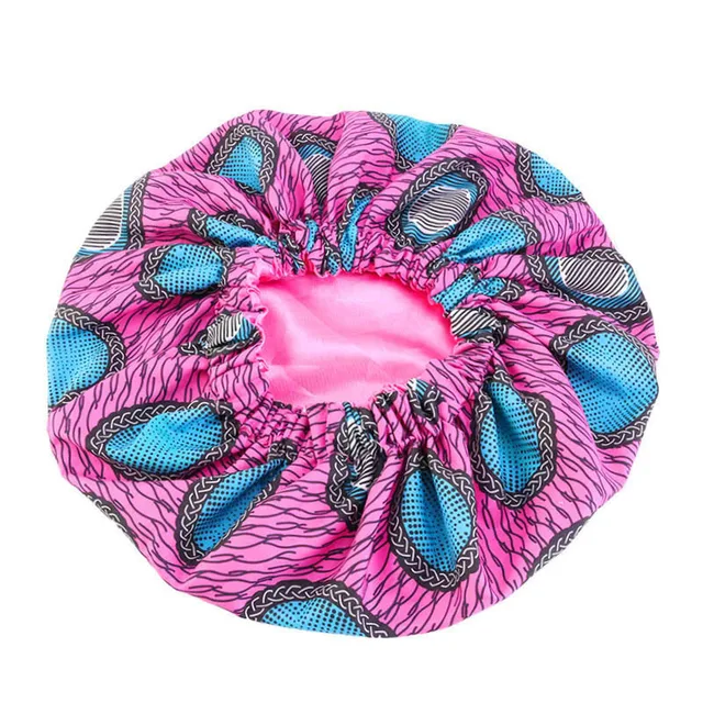 New Extra Large Satin Lined Bonnet Women Big Size Beauty Print Satin Silk Bonnet Sleep Night Cap Head Cover Bonnet Hat Wholesale style434-5