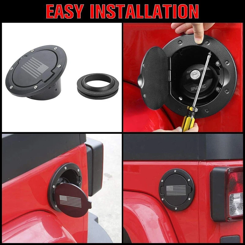 Крышка топливного бака для двери бензобака крышка аксессуары для 2007- Jeep Wrangler JK& Unlimited Sport Rubicon Sahara(флаг США