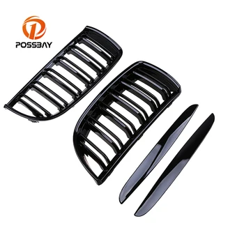 

POSSBAY Gloss Black Front Kidney Grills Car Racing Grille for BMW 3-Series E90 320si/323i/325d/M3 Sedan 2005-2008 Pre-facelift