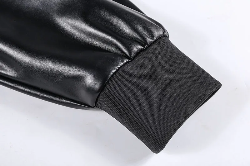 Mcikkny Winter Men Pu Leather Jackets Coats Motorcycle Air Force Leather Jackets Outwear For Male Size XS-XXL Windbreak (7)