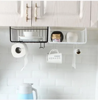 

The kitchen hangs under the shelf. Multi-function high-quality cabinet storage finishing rack tableware storage box