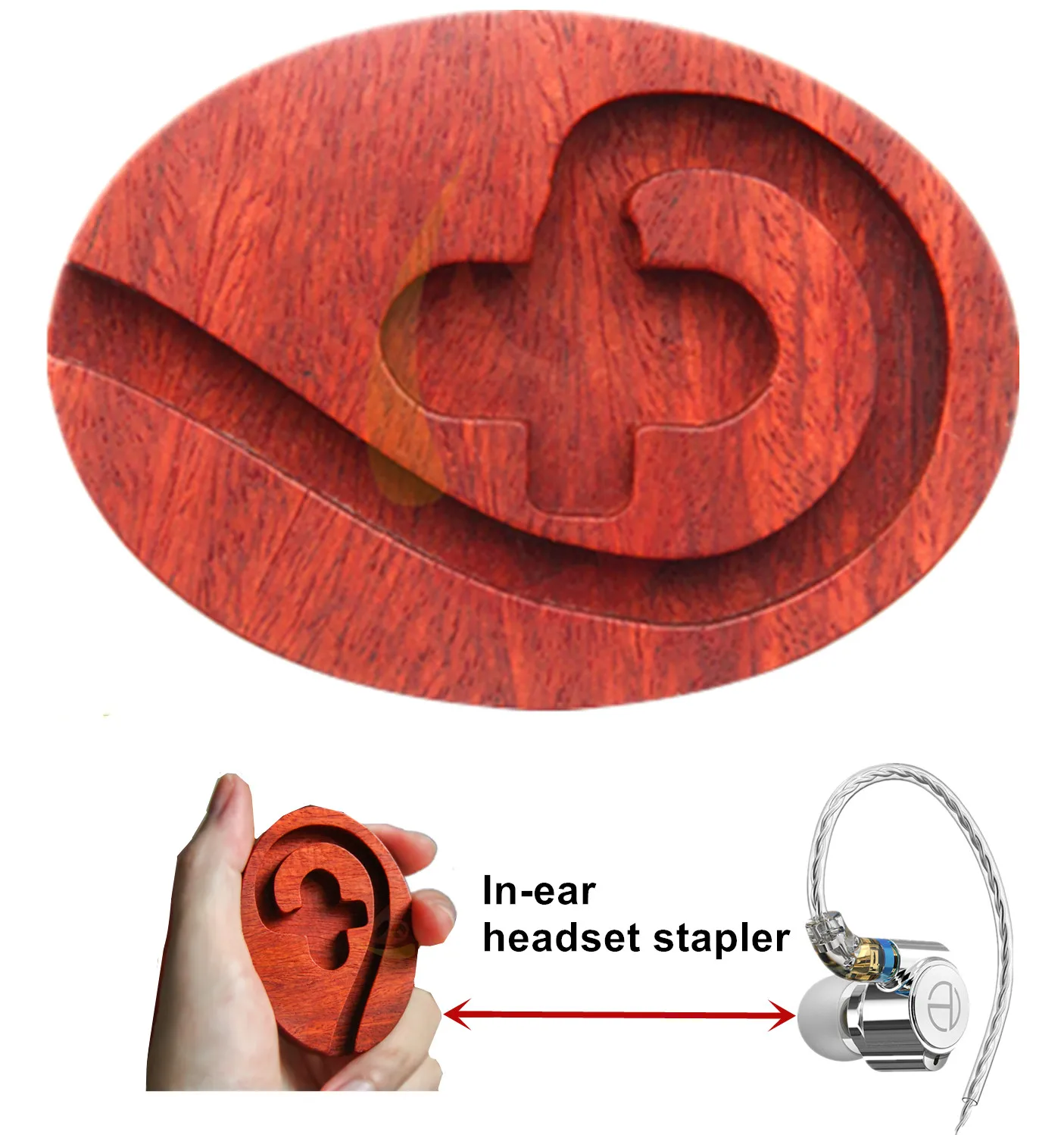 Upgrade Line Ear Hook Shaper Safflower Pear Solid Wood Carved Arc In-ear Ear Accessories earphone accessories earphone accessories