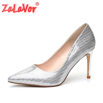 

ZALAVOR Women Pumps Shoes Fashion Stiletto Pointed Toe High Heels Shoes Women Solid Slip On Wedding Party Footwear Size 36-41