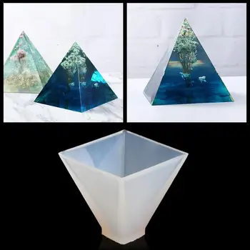 

1Pc Soap Pyramid Silicone Mold Resin Pyramid Silicone Pendant Epoxy DIY Jewelry Resin Making Mold Tool Mould Craft I4V4