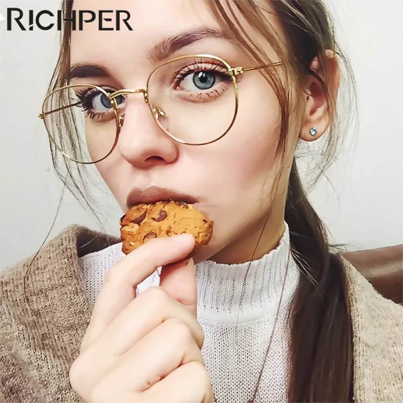 Брендовая дизайнерская ретро оправа для очков круглые металлические оправы