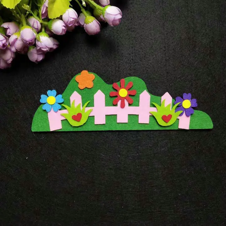 XICC нетканый Войлок DIY забор дерево Clossroom украшение Детский сад Школа доска Экологически чистая Цветочная трава DIY