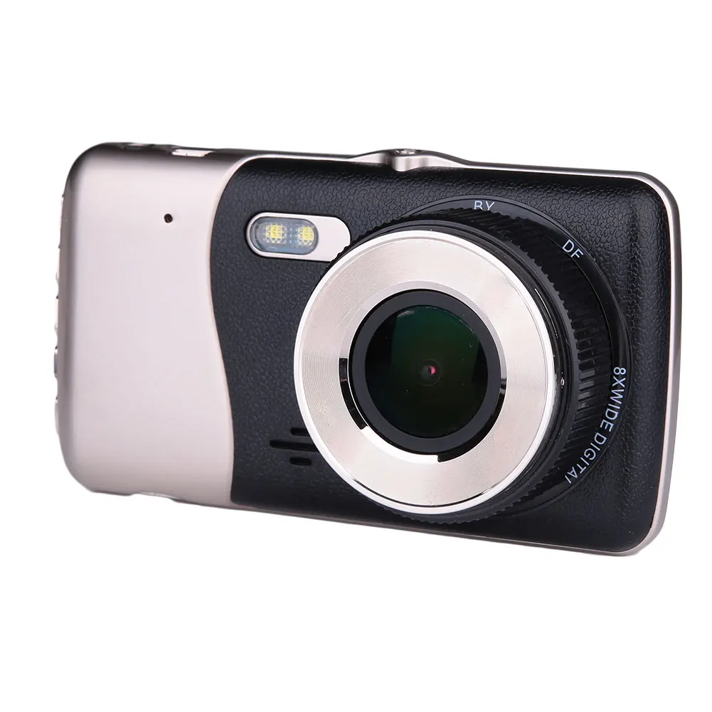 Vehemo 4.0" Inch 1080P Car DVR Dash Cam Driving Recorder Dual Silver+ Black Camera Lens Car Camera Recorder Vehicle Video