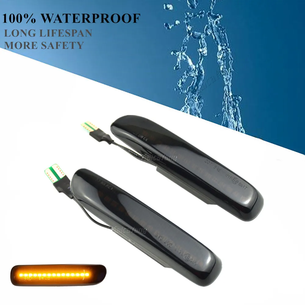 

2 pieces Dynamic Flowing Car LED Side Marker Turn Signal Lights Blinker For BMW E46 3er Limo Coupe Compact Cabriolet Touring