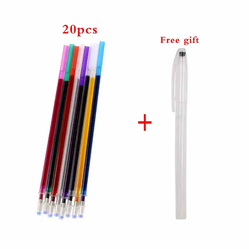 Mix 20pcs 10/40 шт., водосберегающая насадка стирающиеся Ручки Маркеры для ткани пополнения стежка маркеры крест стежка мелок портного для лоскутного шитья кройка и шитье для того, чтобы - Цвет: Mix 20pcs