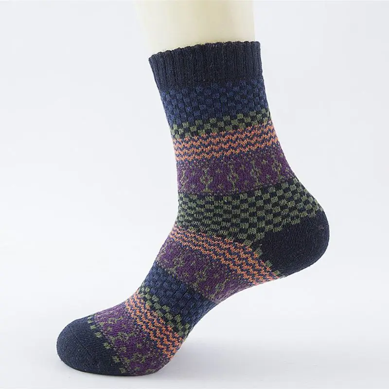 5 пар мужские шерстяные кашемировые носки теплые зимние толстые деловые винтажные удобные 40JF