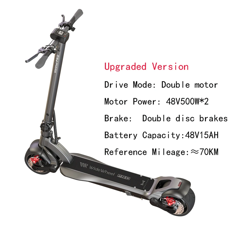 WD Dual Motor 15ah Mercane WideWheel Pro Smart скутер Elettrico 48V 1000W Kickscooter с длинными рукавами Ruota двойной Motore e скутер Freno диско-кататься на коньках - Цвет: WD Dual Motor 15ah