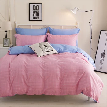

Thumbedding Little Plaid Bedding Set Girls Simple High End Soft Elegant Duvet Cover Queen Size King Full Twin Single Bed Set