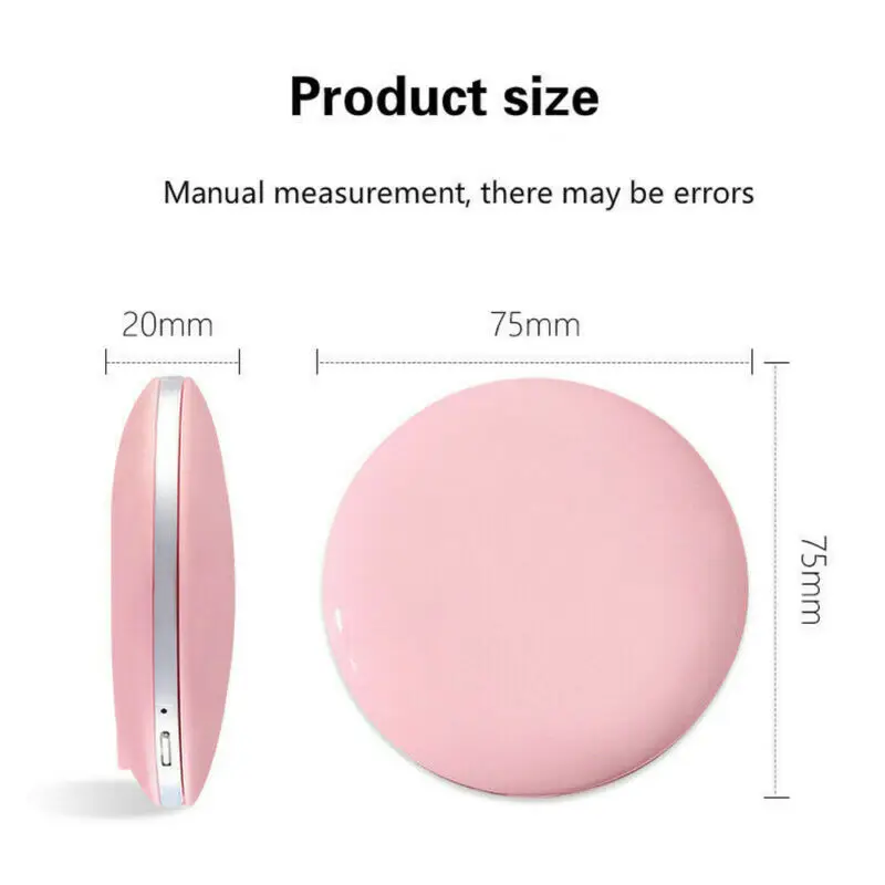 Светодиодный компактный портативный мини освещенный Макияж ручной маленький круглый карманный дорожное зеркало