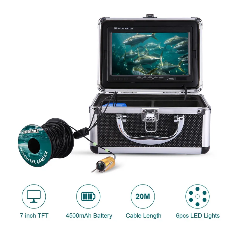 Video Fish Finder Camera Kit LCD Monitor Winter Underwater Ice Fishing Manual Backlight Boy's Gift 7 Inch fish finder