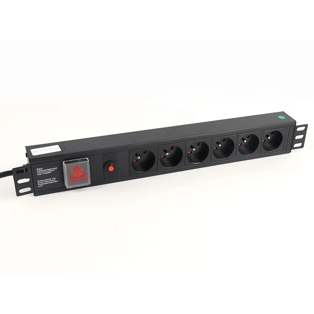 Удлинитель распределительный PDU на 6 розеток для шкафа Удлинительный шнур 2 м