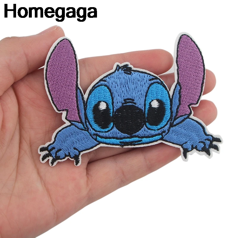 20 шт./компл. Homegaga из мультфильма «Лило Стич» для углового железа на патчи для одежды зимние плотные теплые штаны в стиле пэчворк, с рисунком аниме фильм пользовательские значки D2313