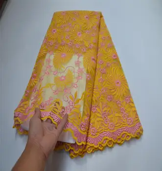 

The latest African lace fabric high quality lace 2020 Nigeria France net lace fabric, sequined female dress