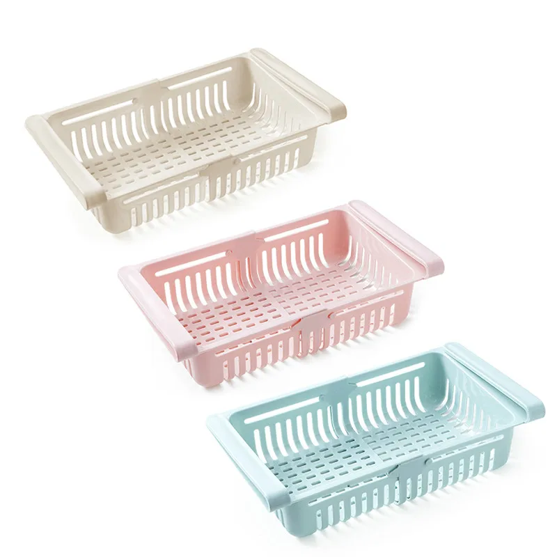 3-pcs-Random color Выдвижные стеллажи для холодильника, многослойные перегородки для хранения, внутреннее пластиковое отделение, внутренний стеллаж для хранения, Wy1112 - Цвет: 3-pcs-Random color