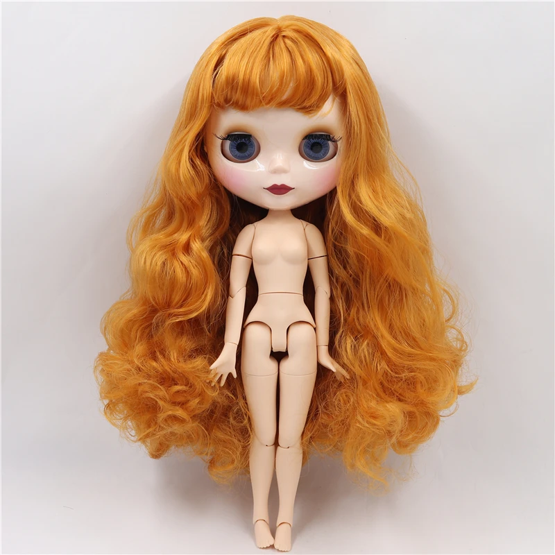 Neo Blythe Doll with Ginger Hair, White Skin, Shiny Cute Face & Factory Jointed Body 1