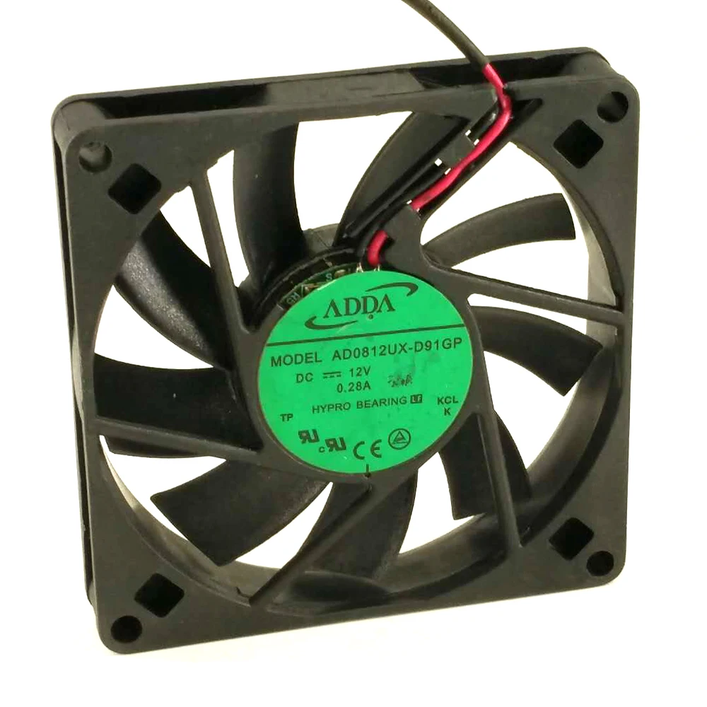 ADDA AD0812UX-D91GP DC 12V 0.28A(8 см), 80X80X15mm вентилятор охлаждения