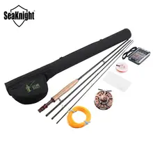 SeaKnight maxway Fly рыболовный набор 7/8/9/10ft 4 секции летать удочка+ катушка+ линия+ сумка+ Biat для озеро, речная Рыбалка комбинированные блоки
