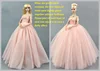 Wedding Dress For Barbie Doll original 1/6 BJD Party Evening Gown Bubble skirt Clothing Outfit Accessories vestiti white black ► Photo 3/6