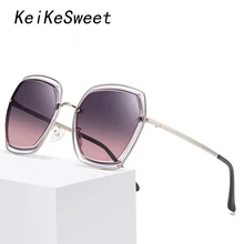 KeiKeSweet Топ, поляризационные, брендовые, Винтаж оттенки солнцезащитные очки Для женщин UV400 негабаритных лучей вечерние на открытом воздухе солнцезащитные очки для девушек, сексуальная
