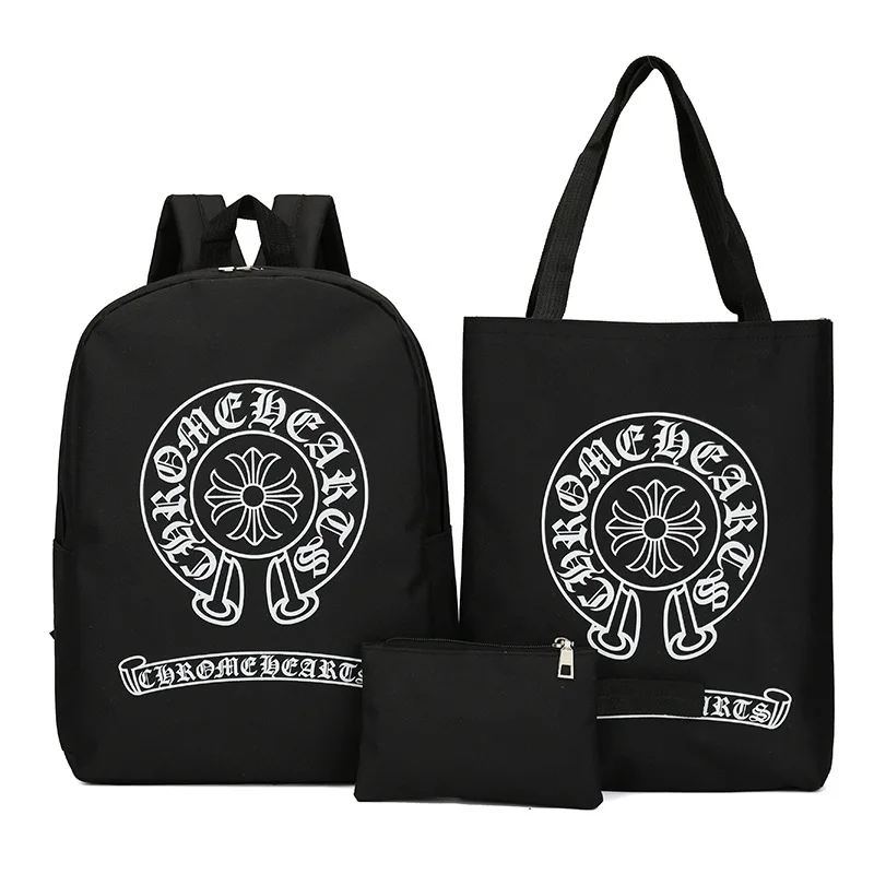 

2019 New Style Simple WOMEN'S Bag Large Capacity Canvas Bag Korean-style Printed Backpack The Girls' Middle School College Stude
