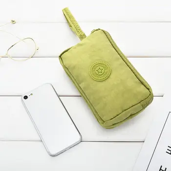 

Women Canvas Small Wallets Ladies Three-Layer Zipper Purse Fashion Unisex Portable Handbag For Women's Bank Card Holder Pack