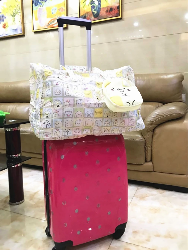 see chart1 43 см, Cinnamoroll, модная, аниме, переносная дорожная сумка, многоразовые, Tote, складные сумки, сумка для багажа, сумки для хранения, милые - Цвет: see chart1