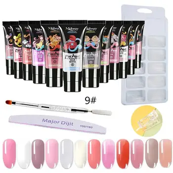 

Poly Gel Nail Extension Set Gel Nail Builder Enhancement Kit Polygel Nail Kit With Building Glue Nail Pen Nail Tips And Clip