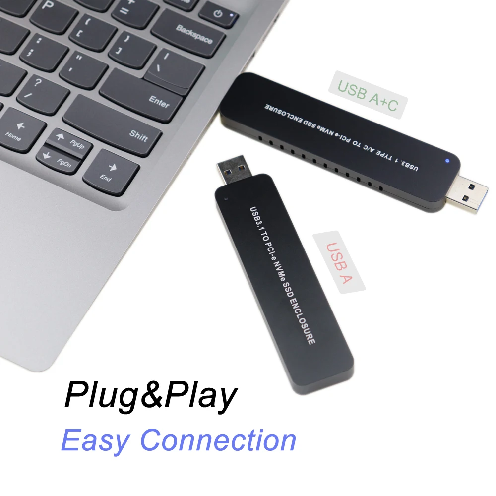 USB 3,1 Gen2 10 Гбит/с PCI-E M2 NVMe M-Key USB A type C внешний корпус SSD корпус Поддержка NVMe диск PCIe SSD 2280 2260 2242